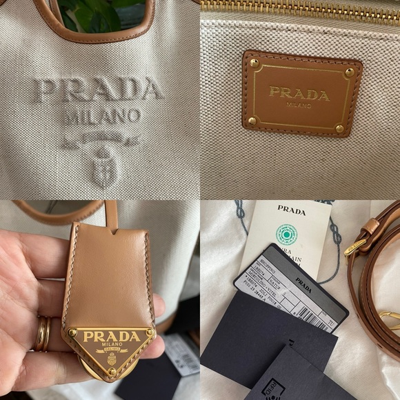 Prada Logo Print Mini Bucket Bag - Picture 12 of 15
